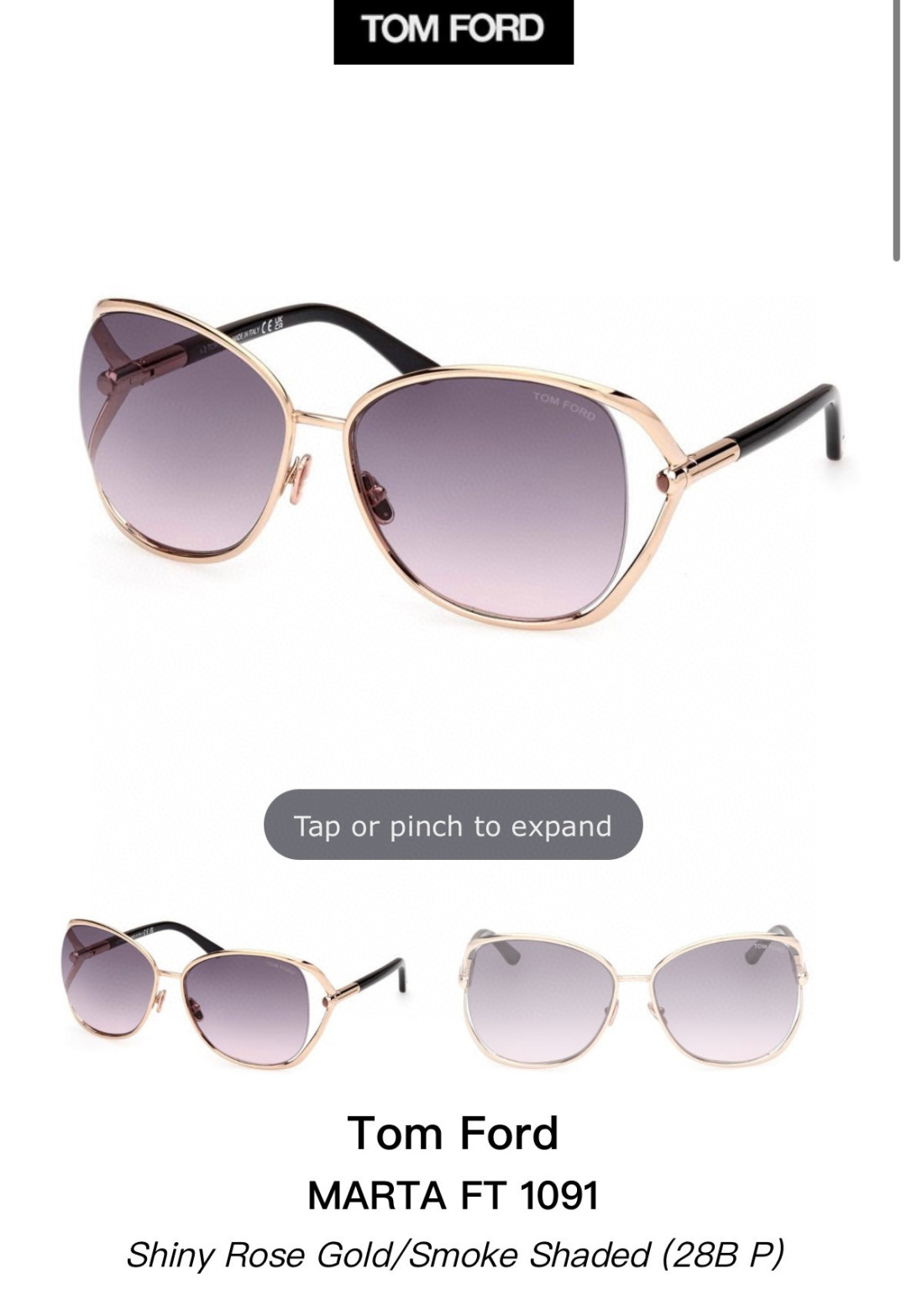  Oversized 
TOMFORD
MODTF1091
Size62-16-120
