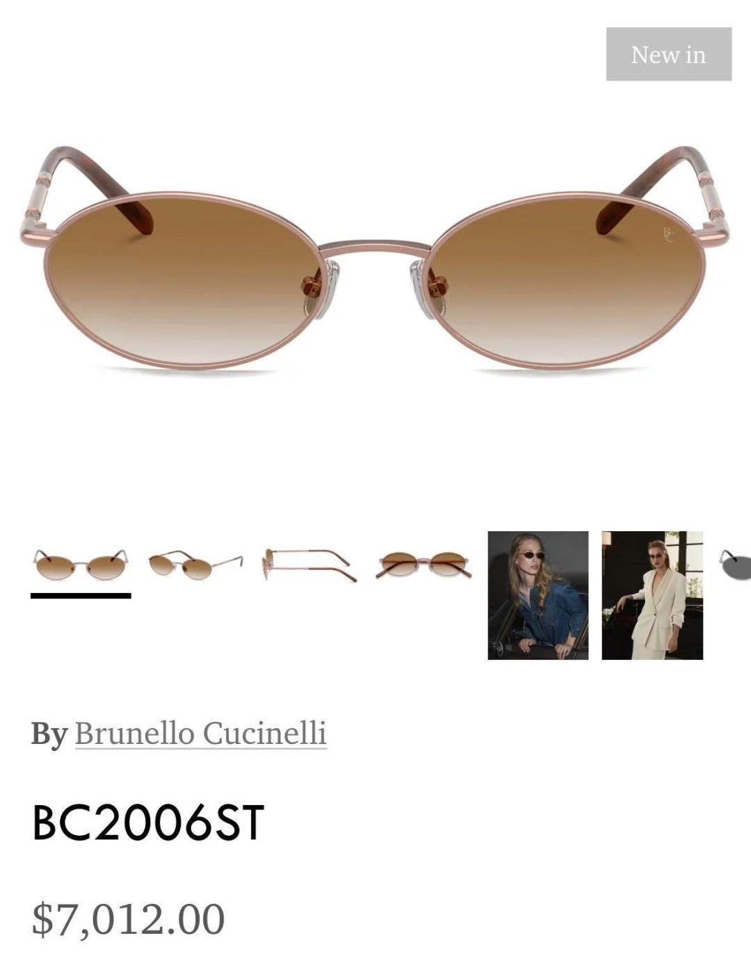ToP quality Round Frame Brunello Cucinelli & Oliver 