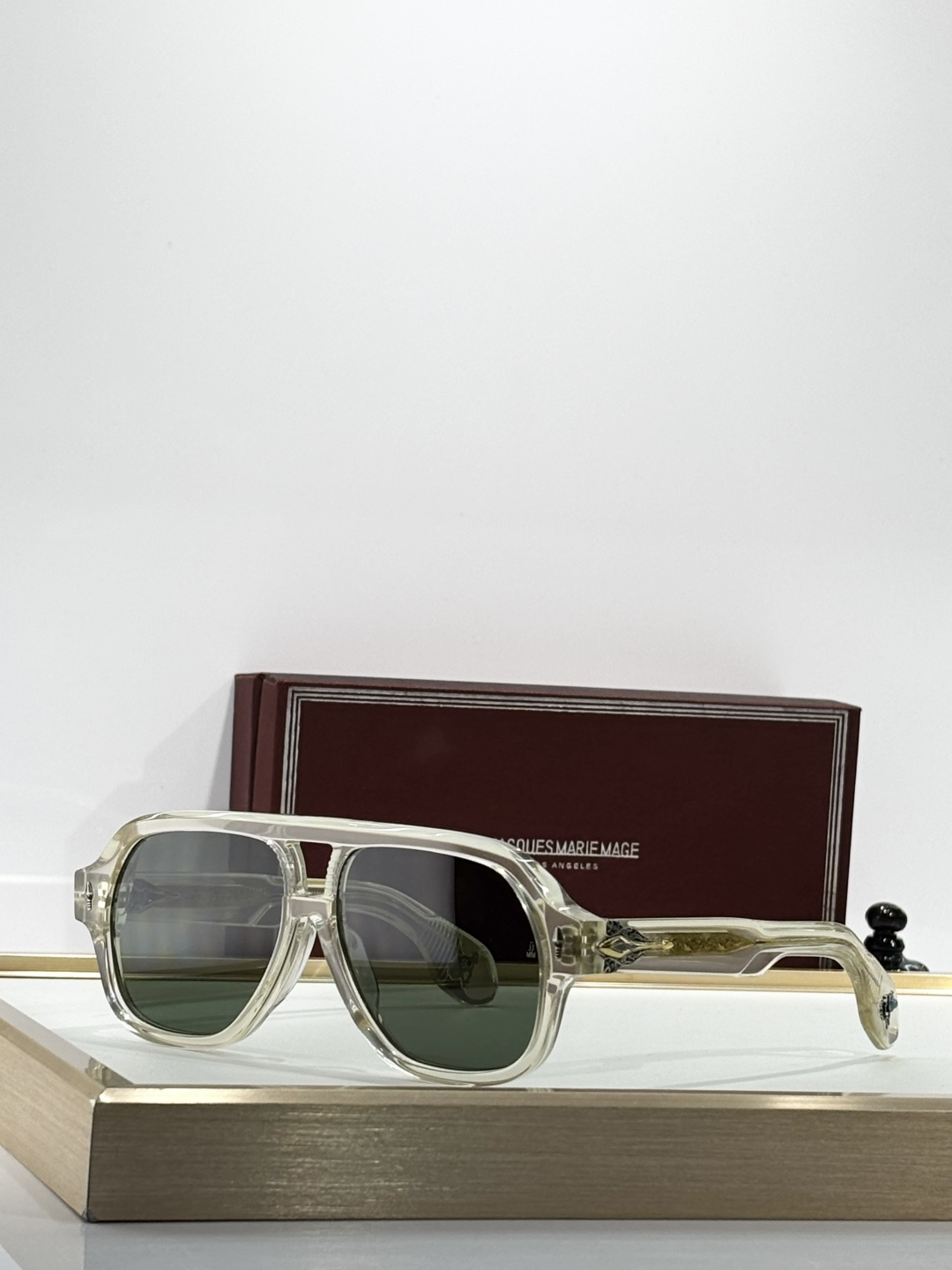 JACQUES MARIE MAGE绿松石“野马”浮雕系列 原版复刻 日本手工眼镜 镜框採用厚金属打造出