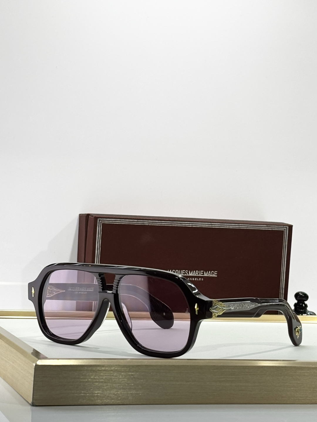 JACQUES MARIE MAGE绿松石“野马”浮雕系列 原版复刻 日本手工眼镜 镜框採用厚金属打造出