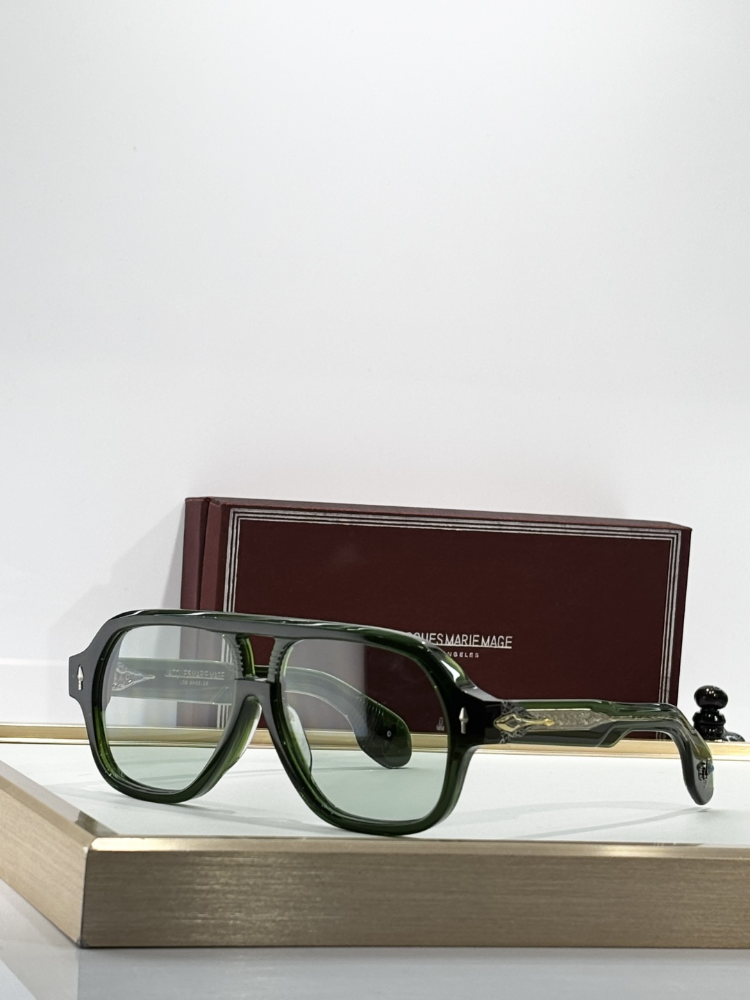 JACQUES MARIE MAGE绿松石“野马”浮雕系列 原版复刻 日本手工眼镜 镜框採用厚金属打造出