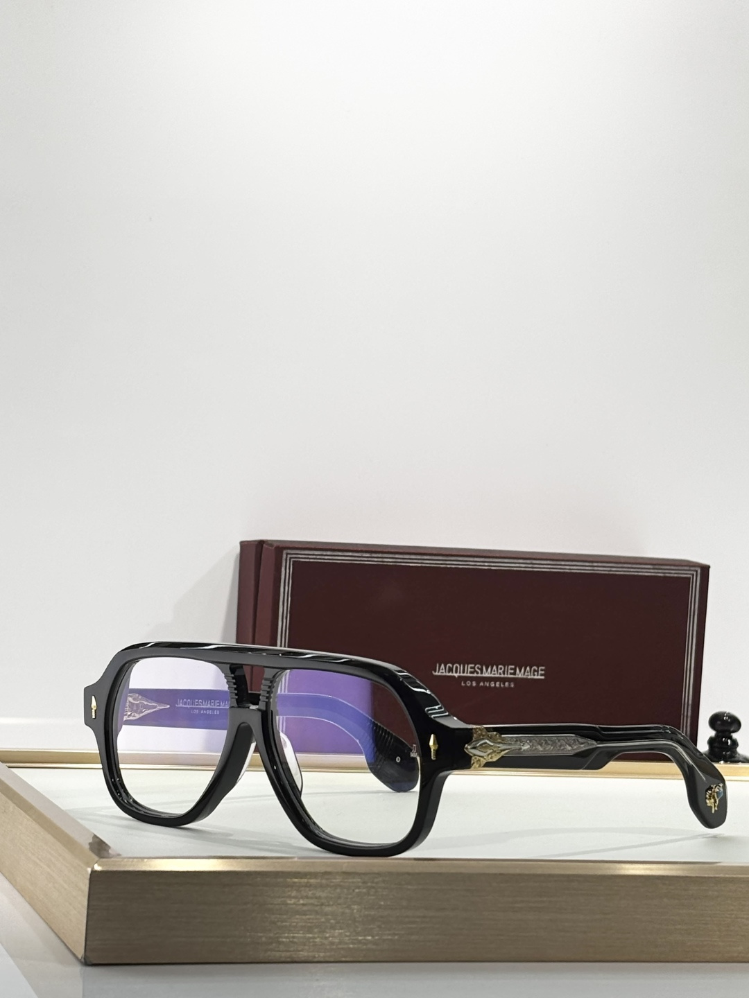 JACQUES MARIE MAGE绿松石“野马”浮雕系列 原版复刻 日本手工眼镜 镜框採用厚金属打造出