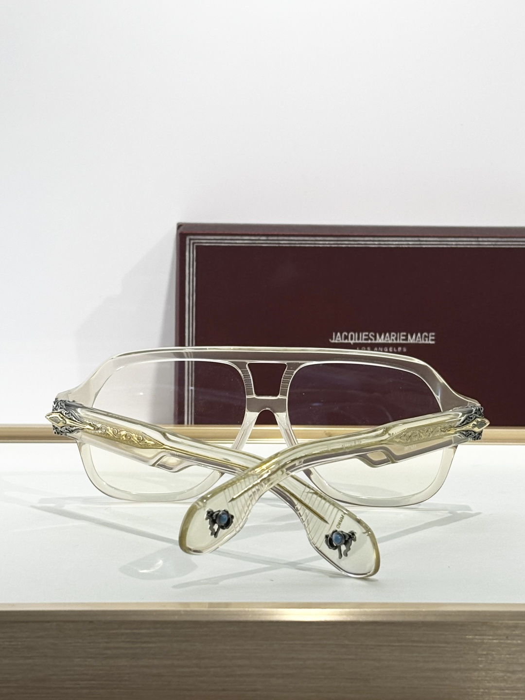 JACQUES MARIE MAGE绿松石“野马”浮雕系列 原版复刻 日本手工眼镜 镜框採用厚金属打造出