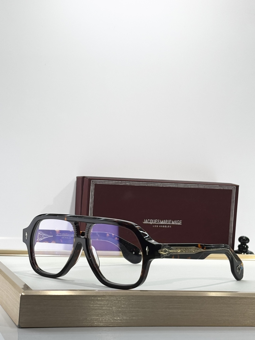 JACQUES MARIE MAGE绿松石“野马”浮雕系列 原版复刻 日本手工眼镜 镜框採用厚金属打造出