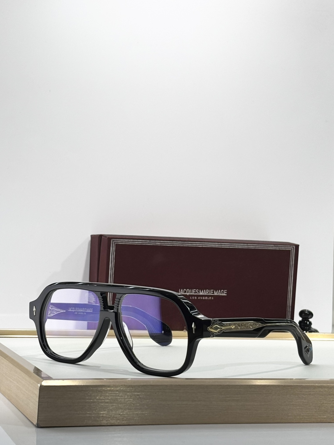 JACQUES MARIE MAGE绿松石“野马”浮雕系列 原版复刻 日本手工眼镜 镜框採用厚金属打造出