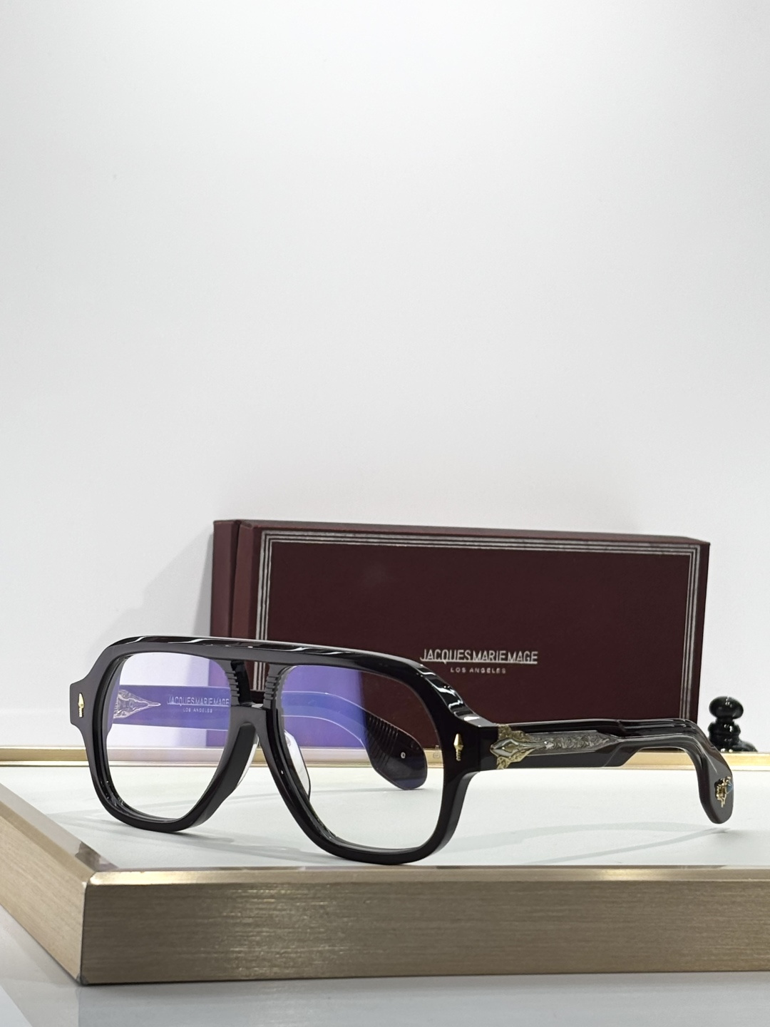 JACQUES MARIE MAGE绿松石“野马”浮雕系列 原版复刻 日本手工眼镜 镜框採用厚金属打造出