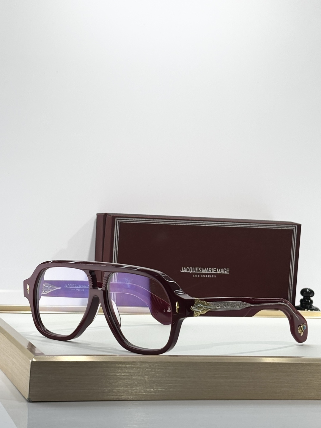 JACQUES MARIE MAGE绿松石“野马”浮雕系列 原版复刻 日本手工眼镜 镜框採用厚金属打造出