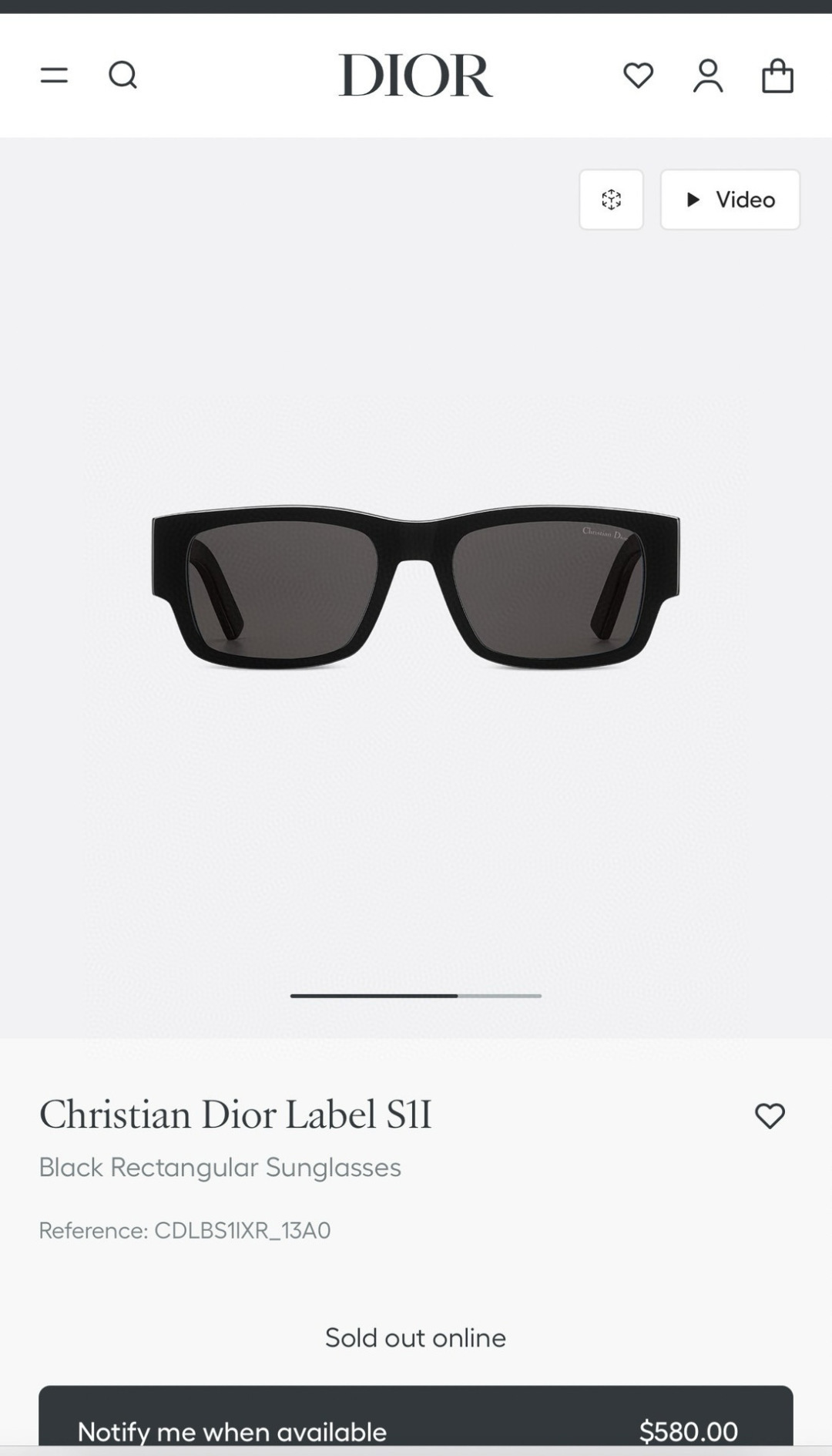DIORMOD：Christian Dior LabeI S1ISize：54口19 145