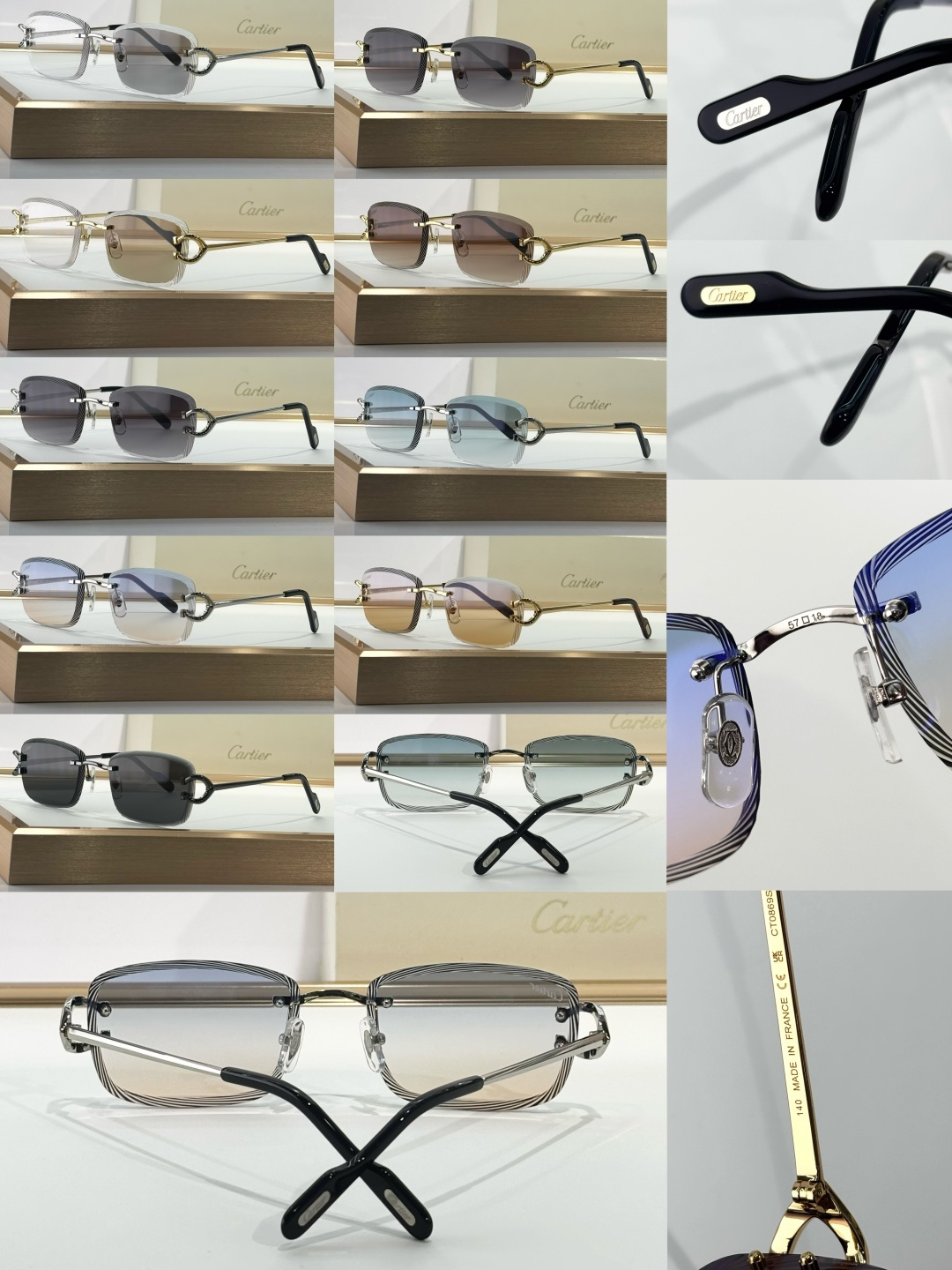 CartierMOD：CT0869SSize：57口18 变色：