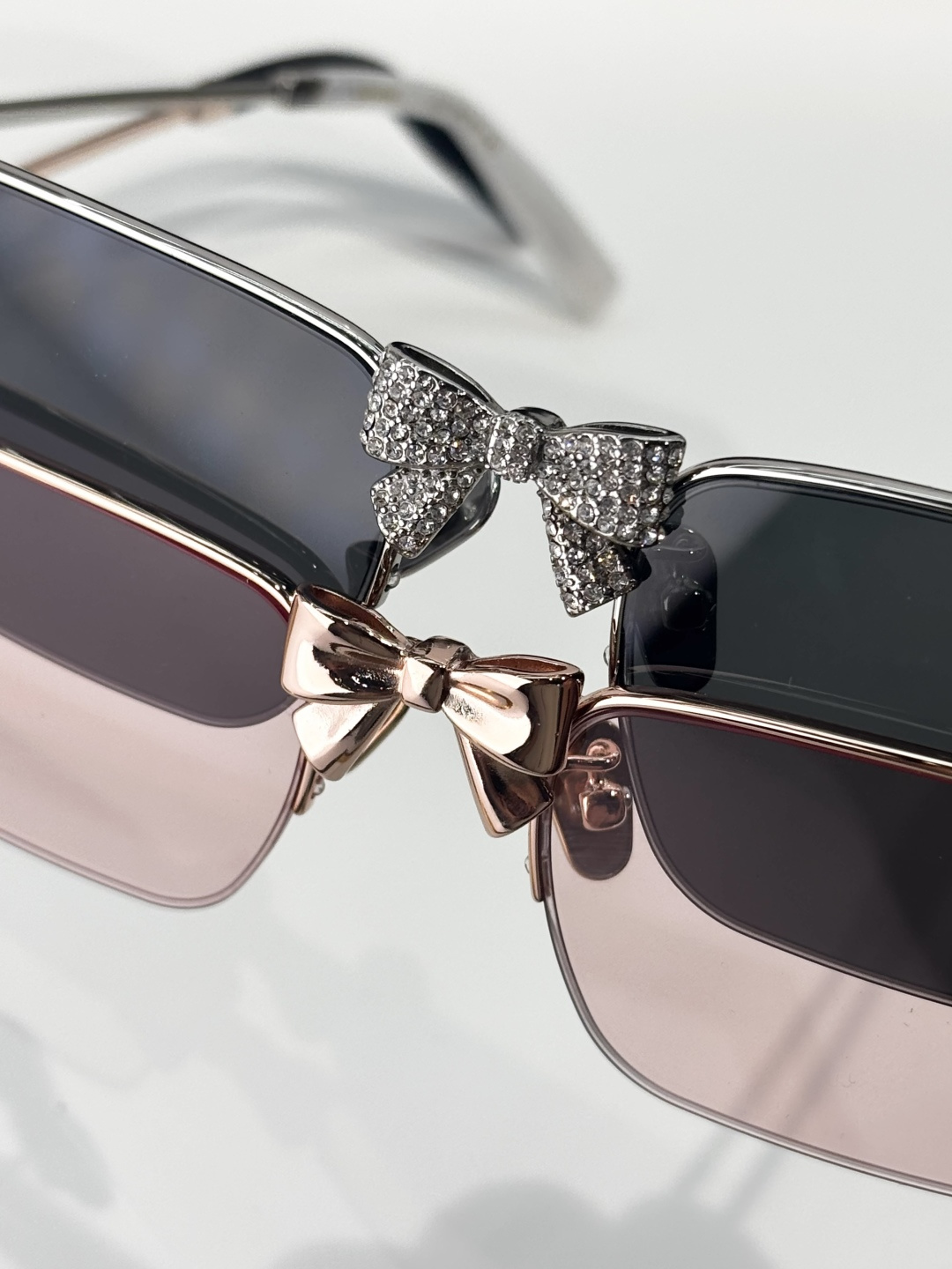 钛架YVMIN尤目x SHUSHUTONG 金属蝴蝶结点钻装饰眼镜尤目YVMIN电子女孩装饰眼镜size