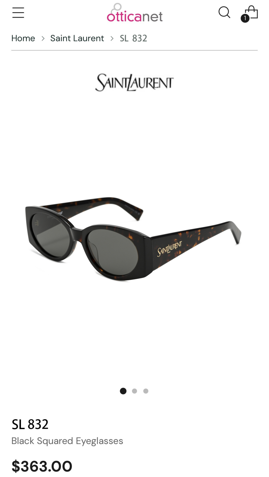 SAINT LAUREN*MODEL：SL 831SIZE：54口22-145