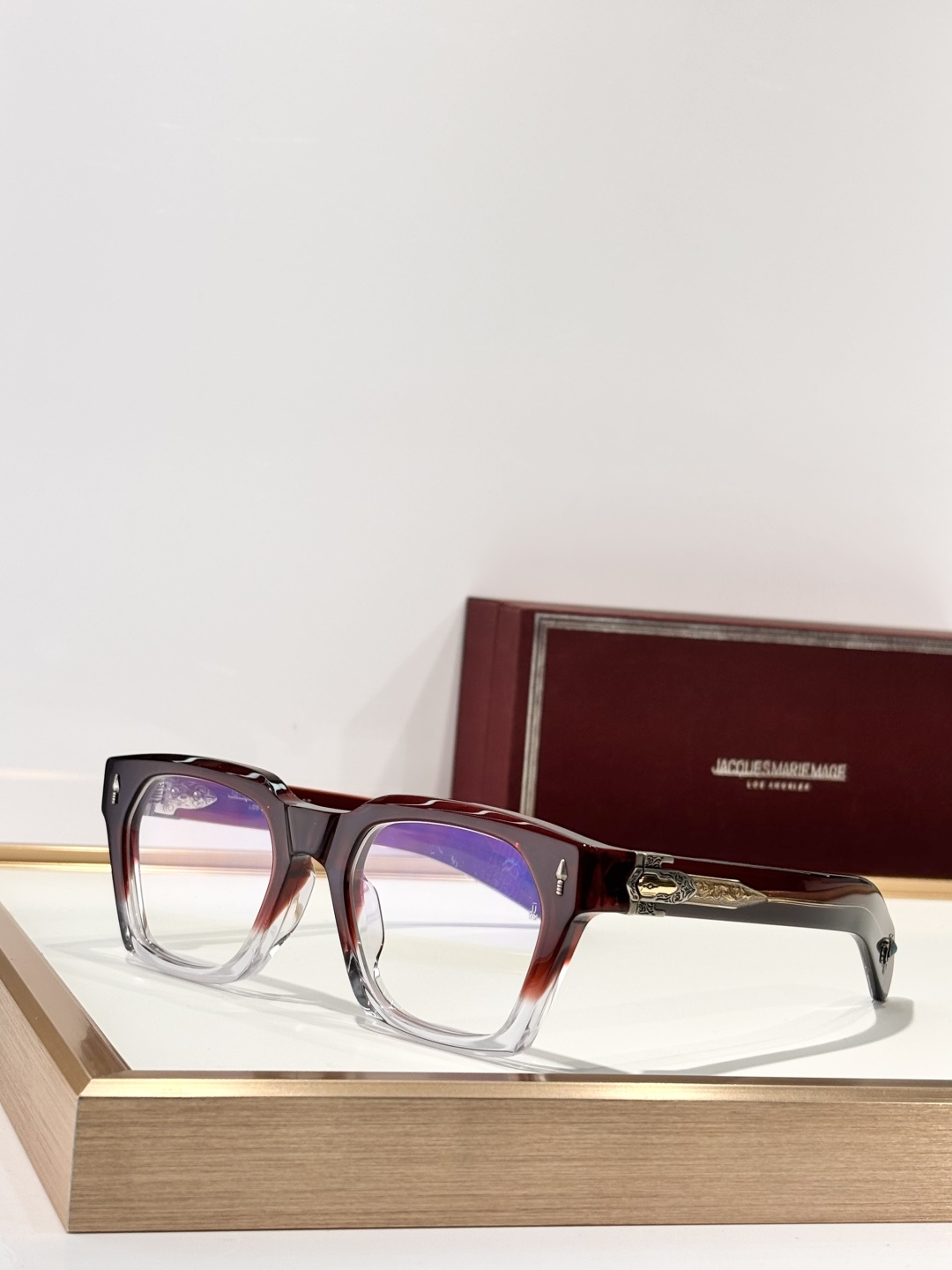 JACQUES MARIE MAGE绿松石系列 原版复刻日本手工眼镜镜框採用厚金属打造出復古的镜框作品M