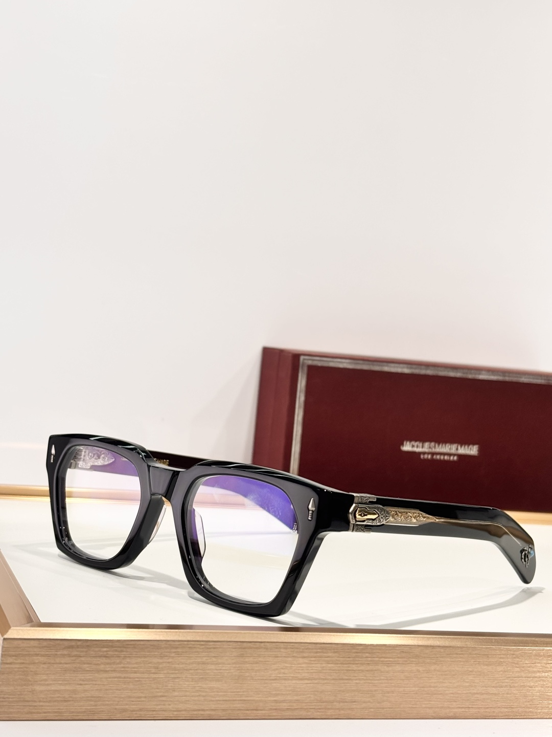 JACQUES MARIE MAGE绿松石系列 原版复刻日本手工眼镜镜框採用厚金属打造出復古的镜框作品M