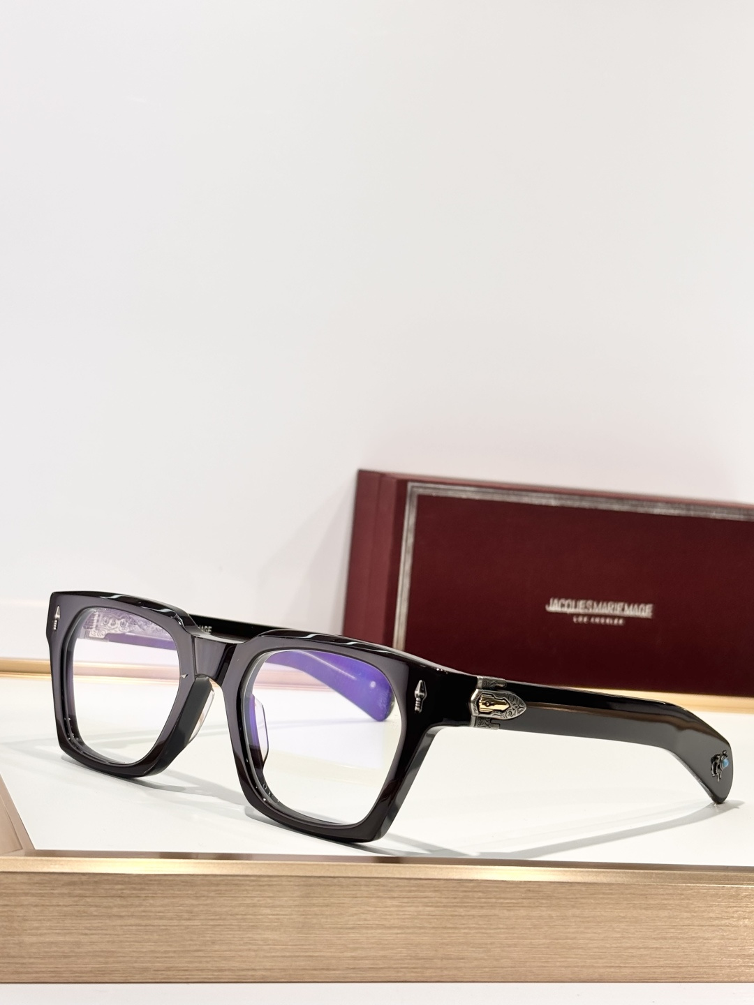 JACQUES MARIE MAGE绿松石系列 原版复刻日本手工眼镜镜框採用厚金属打造出復古的镜框作品M