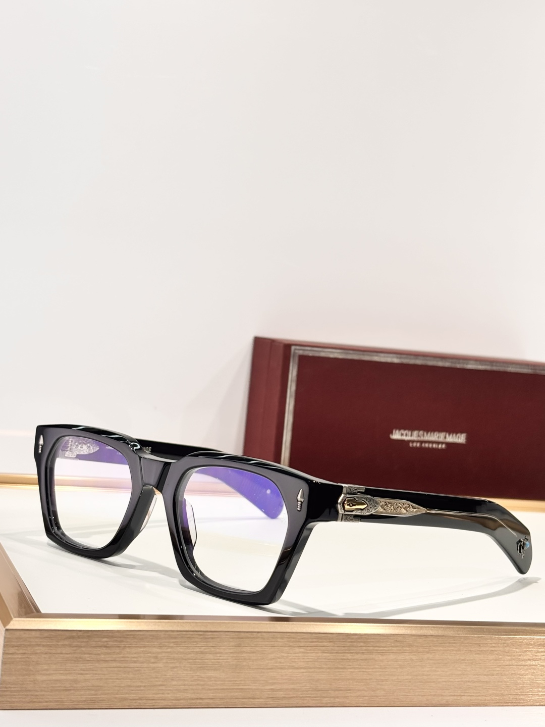 JACQUES MARIE MAGE绿松石系列 原版复刻日本手工眼镜镜框採用厚金属打造出復古的镜框作品M