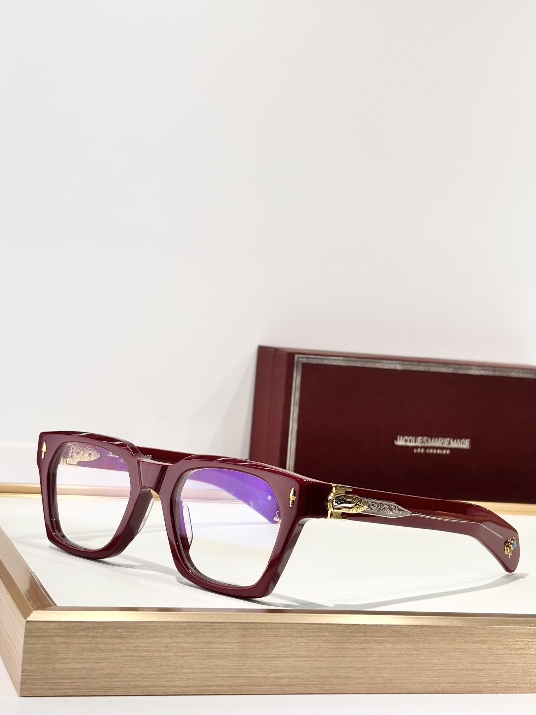 JACQUES MARIE MAGE绿松石系列 原版复刻日本手工眼镜镜框採用厚金属打造出復古的镜框作品M