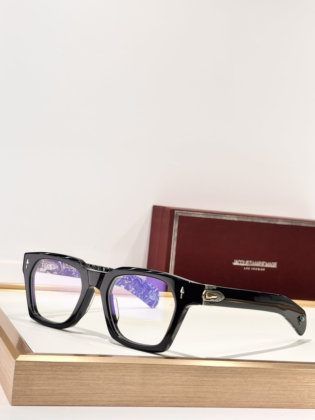 JACQUES MARIE MAGE绿松石系列 原版复刻日本手工眼镜镜框採用厚金属打造出復古的镜框作品M