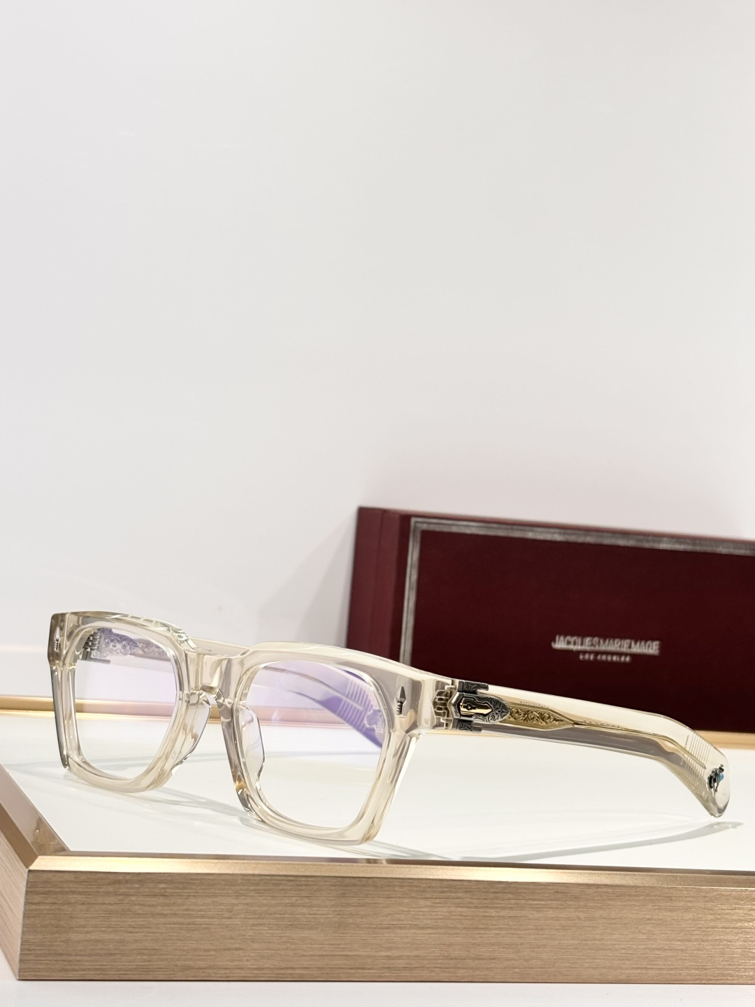 JACQUES MARIE MAGE绿松石系列 原版复刻日本手工眼镜镜框採用厚金属打造出復古的镜框作品M