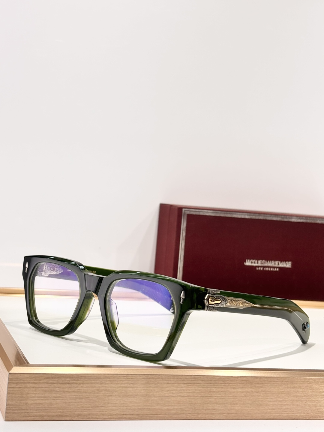 JACQUES MARIE MAGE绿松石系列 原版复刻日本手工眼镜镜框採用厚金属打造出復古的镜框作品M