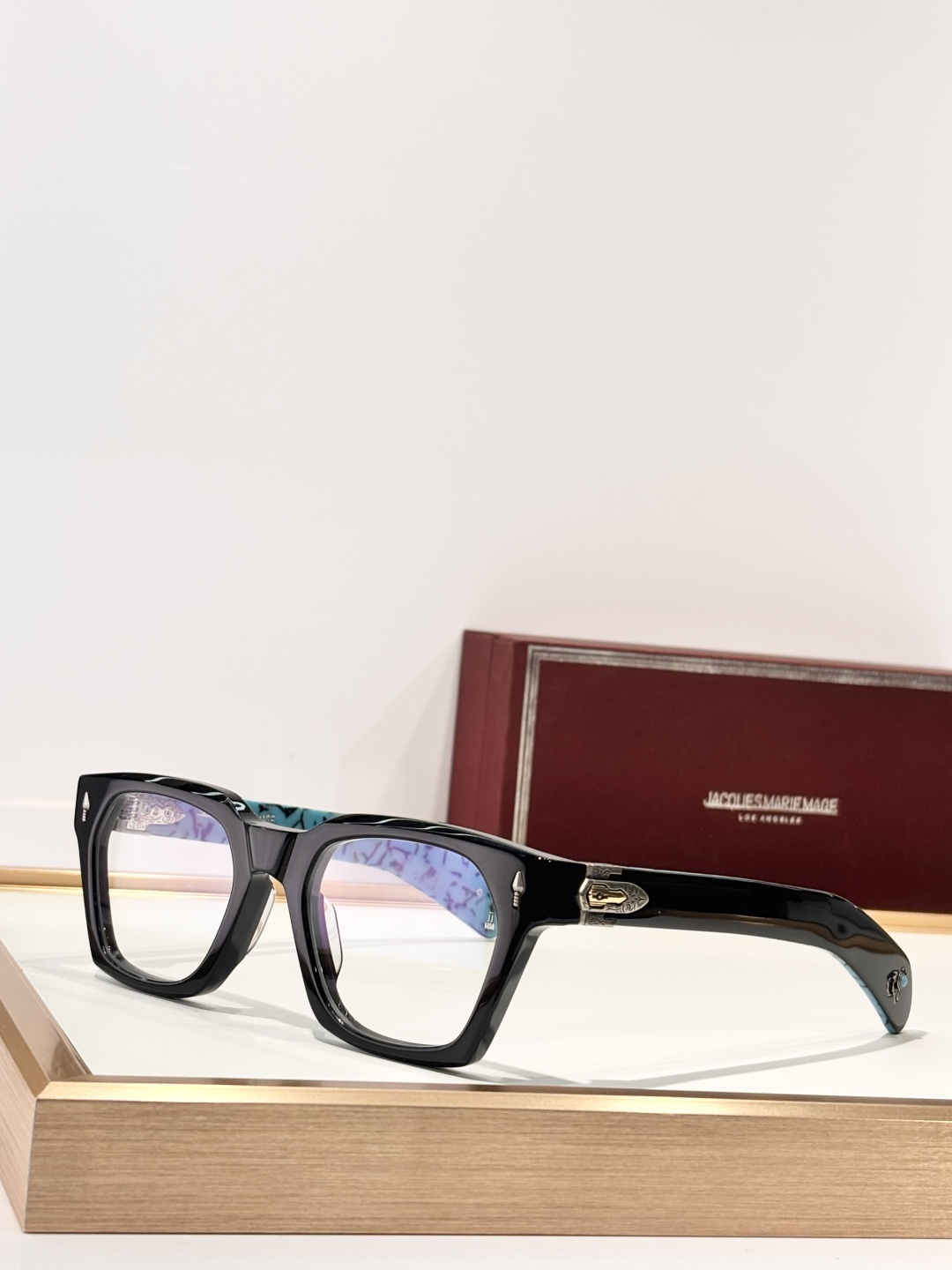 JACQUES MARIE MAGE绿松石系列 原版复刻日本手工眼镜镜框採用厚金属打造出復古的镜框作品M