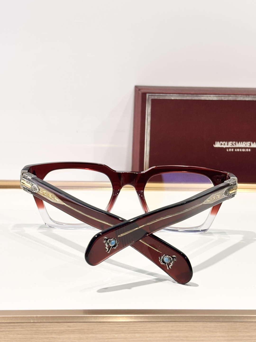 JACQUES MARIE MAGE绿松石系列 原版复刻日本手工眼镜镜框採用厚金属打造出復古的镜框作品M