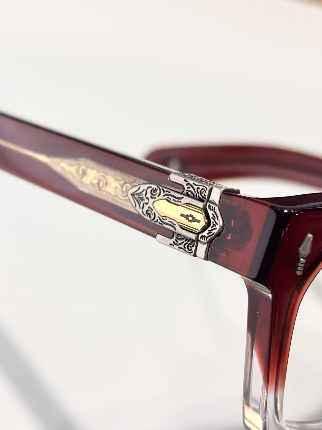 JACQUES MARIE MAGE绿松石系列 原版复刻日本手工眼镜镜框採用厚金属打造出復古的镜框作品M