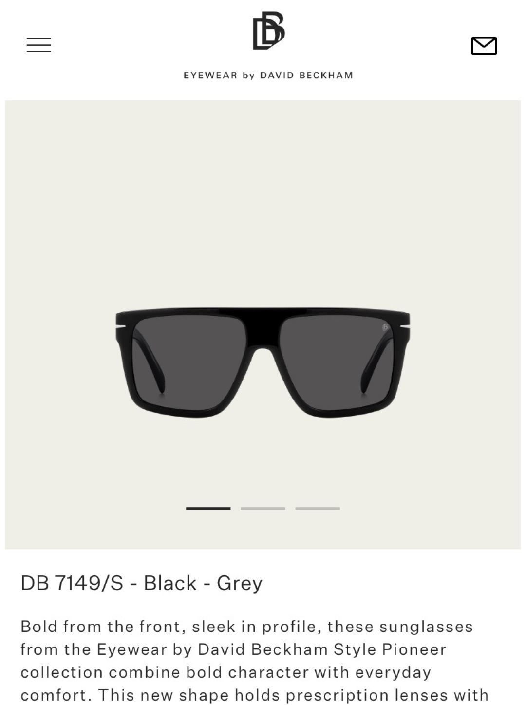 DAVID BECKHAMMOD：DB 7150/SSize：57口18-145