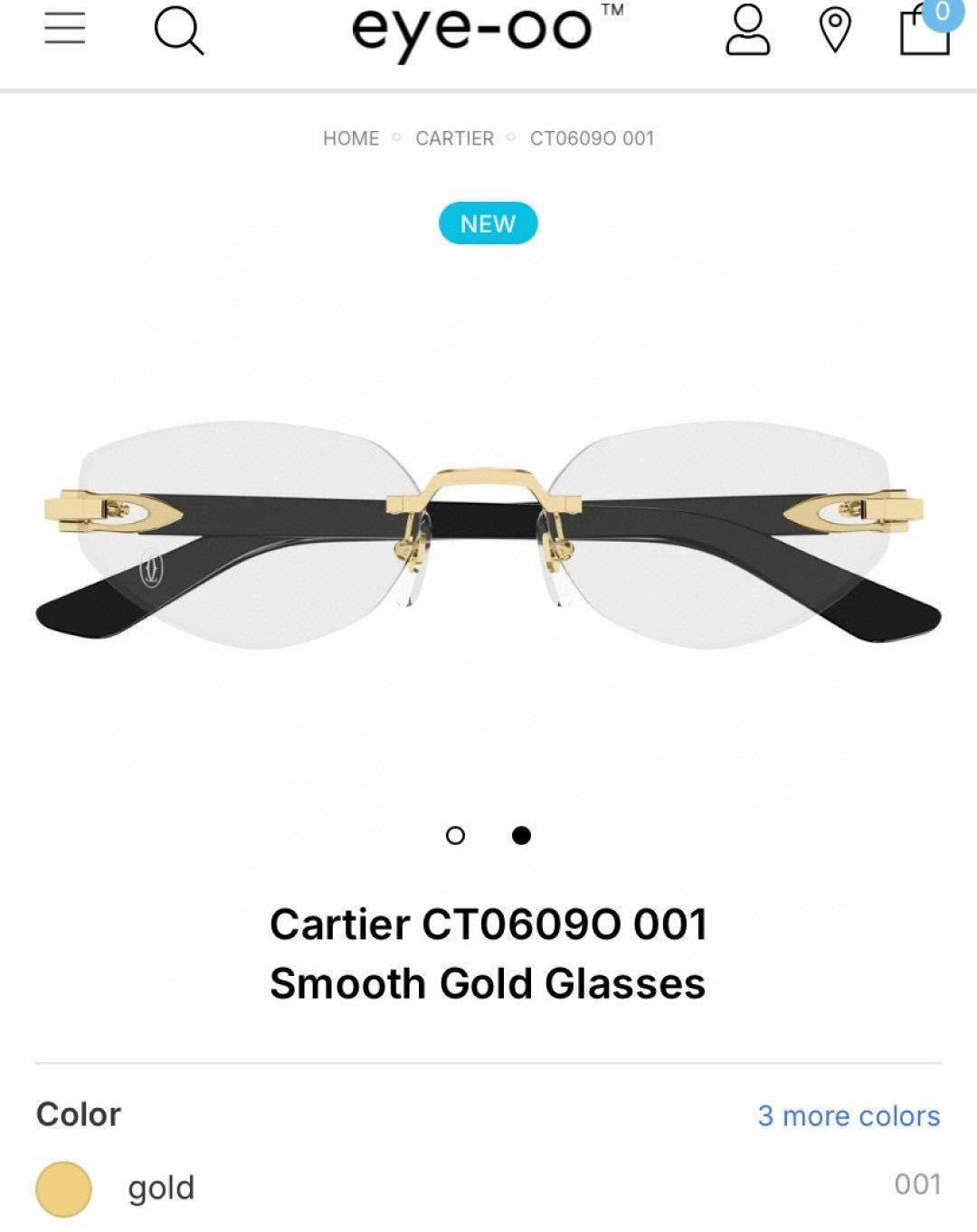 Cartie*MOD：CT0580Ssize：56-18 145