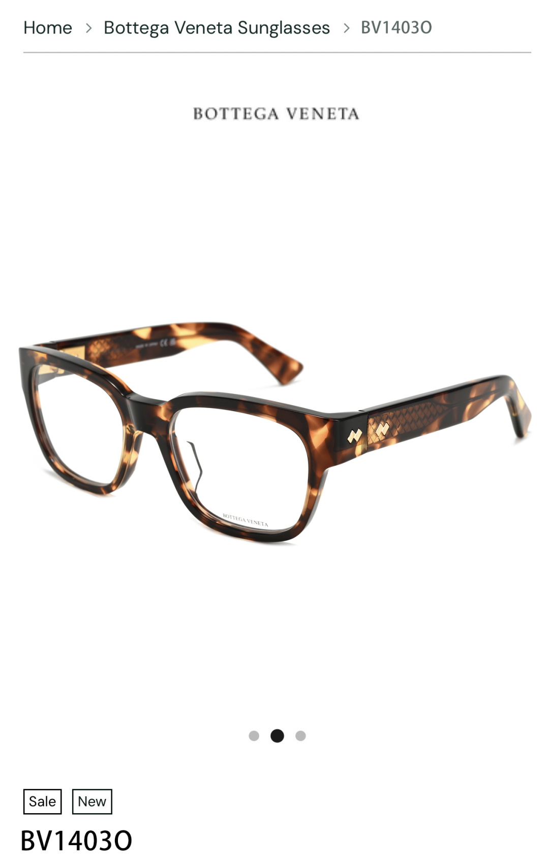 BOTTEGA VENET*MODEL：BV1403OSIZE：52口19-140