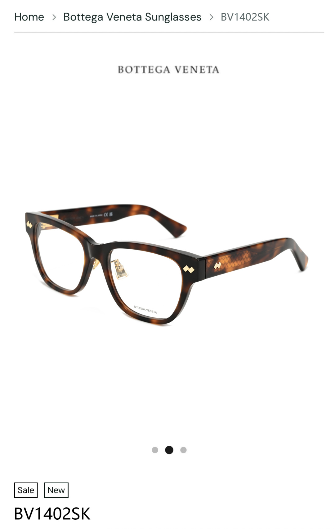 BOTTEGA VENET*MODEL：BV1402SKSIZE：55口19-145