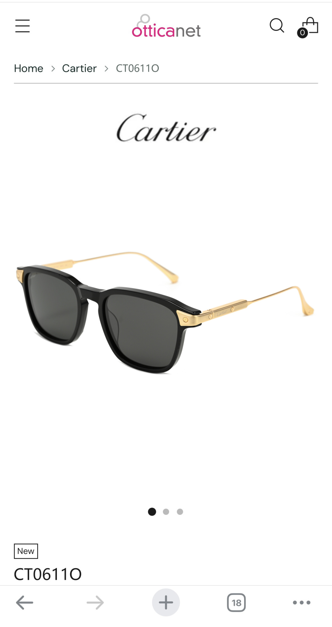 Cartie*MOD：CT0611OSize：52口20 145