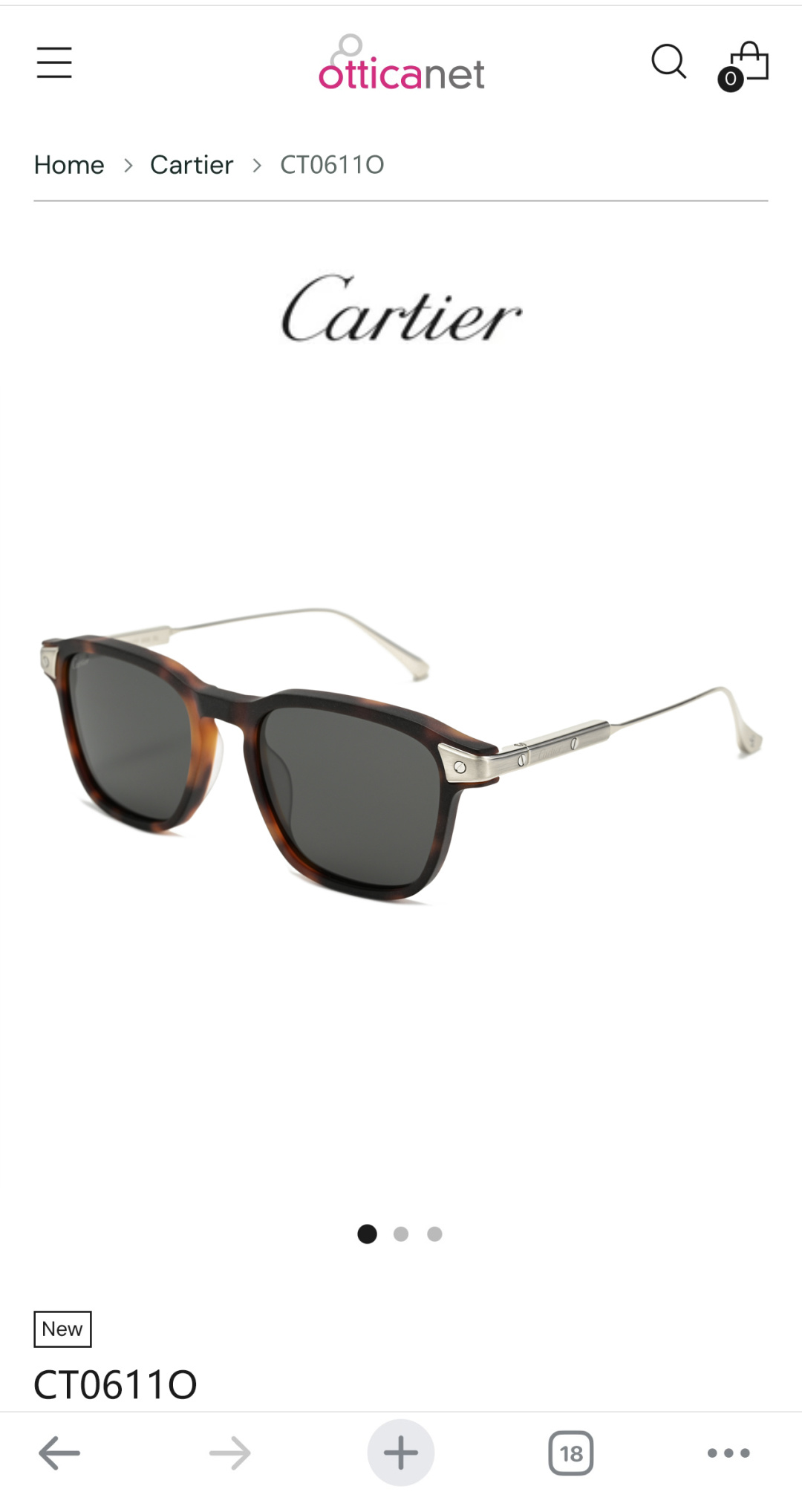 Cartie*MOD：CT0611OSize：52口20 145