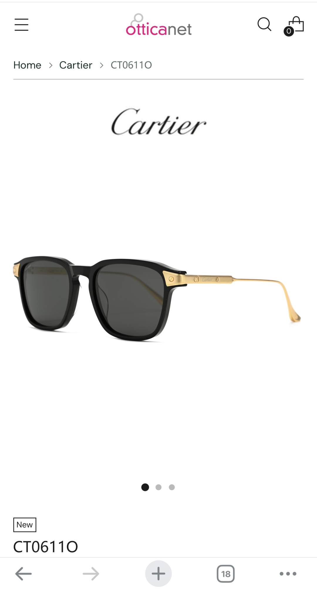 Cartie*MOD：CT0611OSize：52口20 145