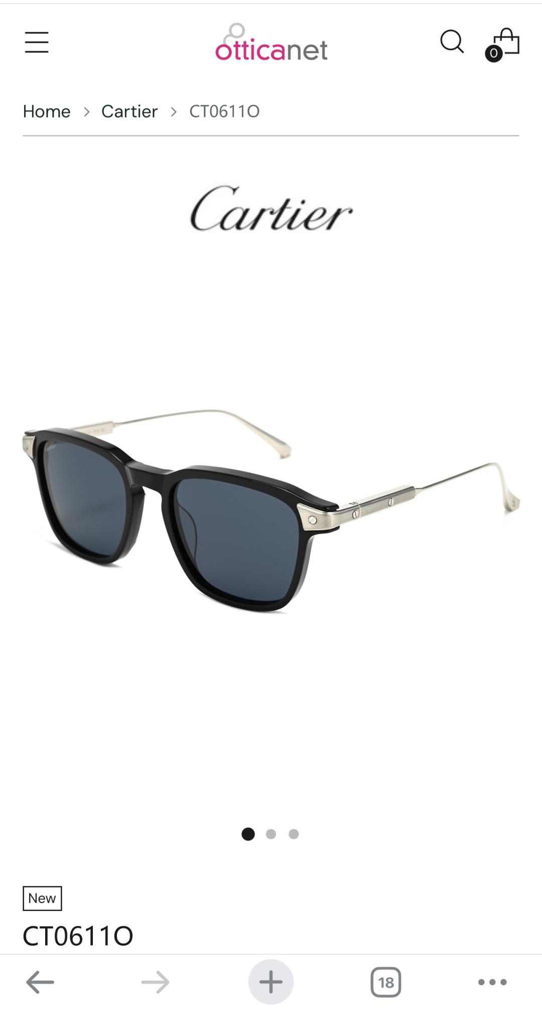 Cartie*MOD：CT0611OSize：52口20 145