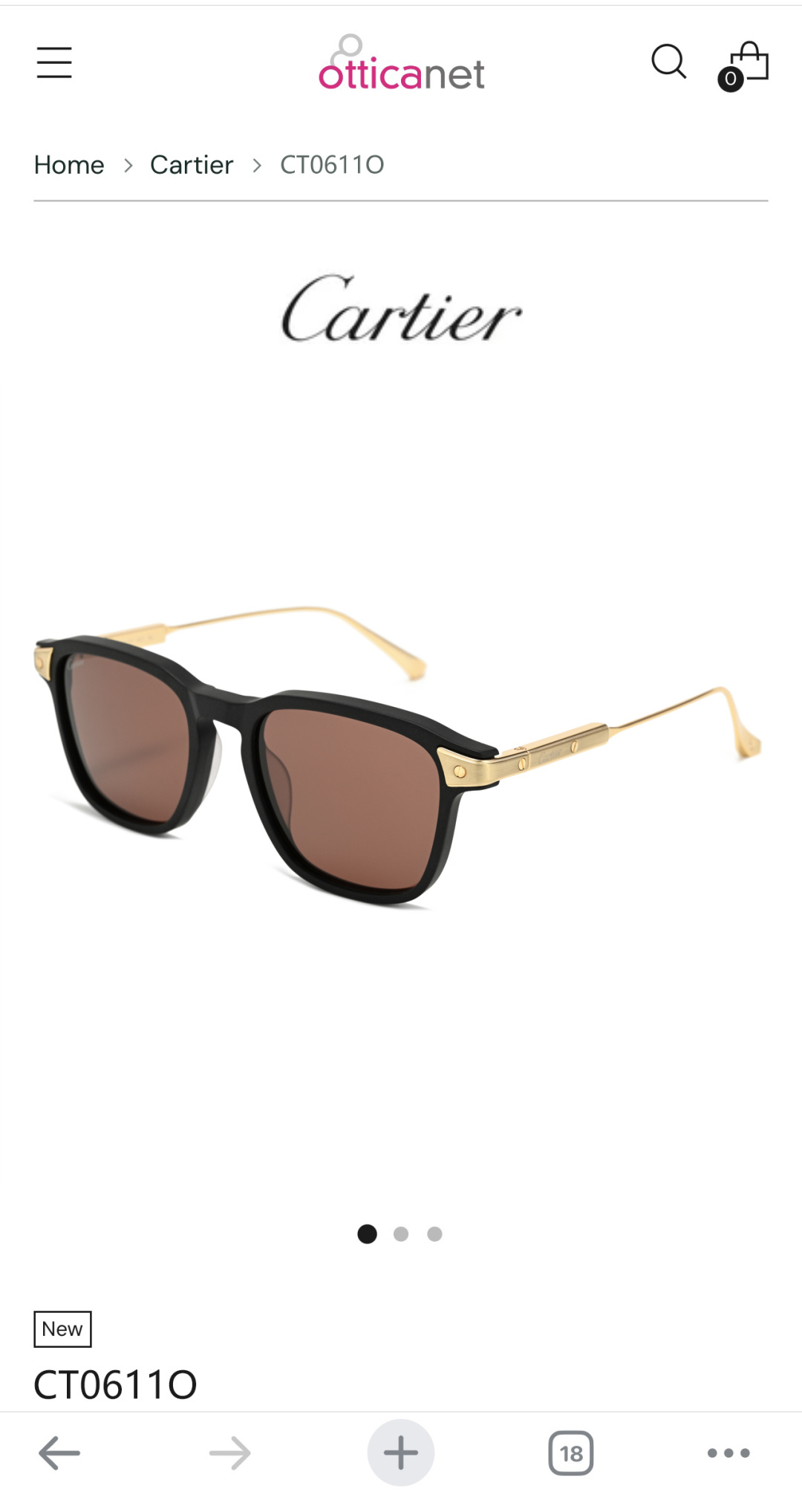 Cartie*MOD：CT0611OSize：52口20 145