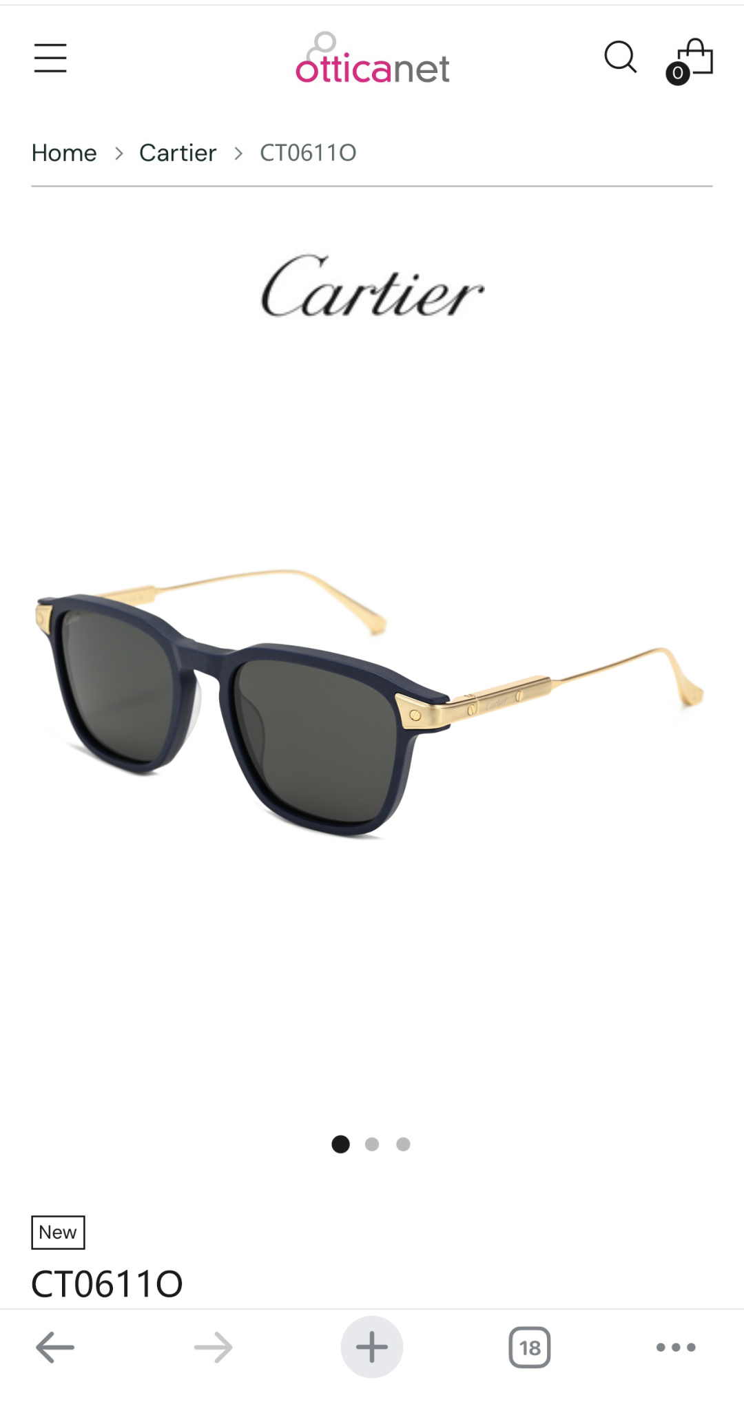 Cartie*MOD：CT0611OSize：52口20 145