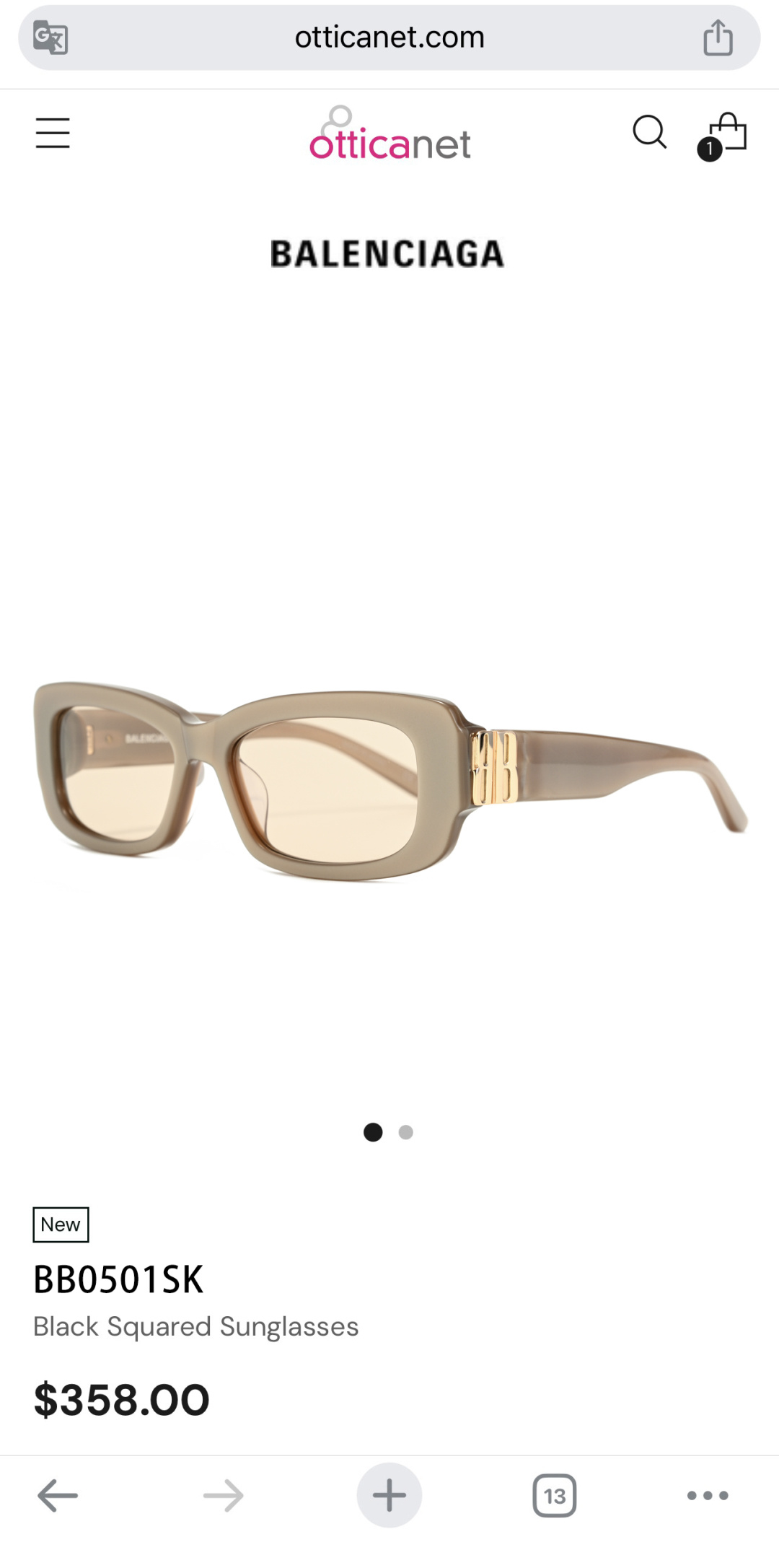 BALENCIAGMOD：BB0501SKSIZE：56口17-140