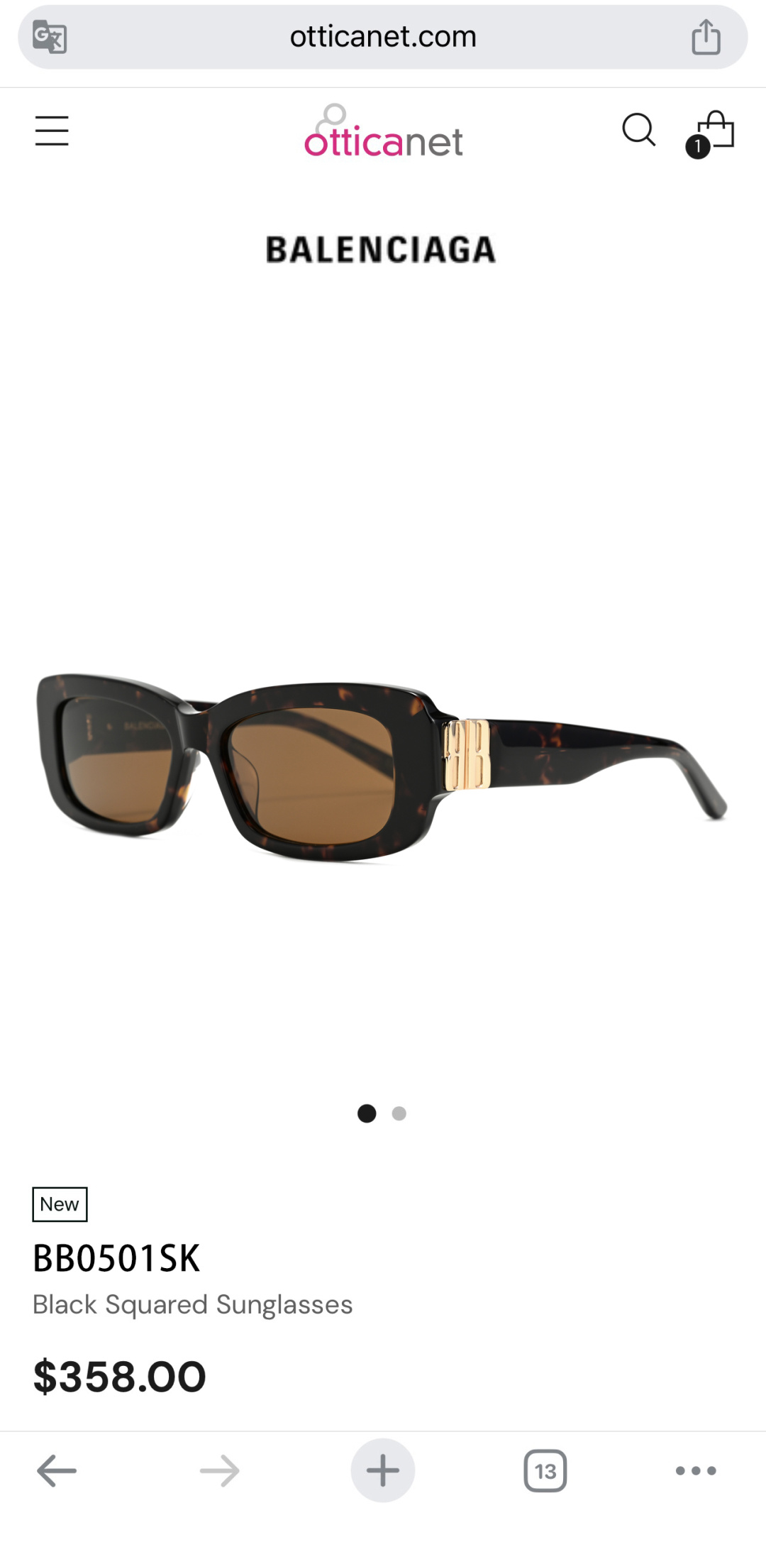 BALENCIAGMOD：BB0501SKSIZE：56口17-140