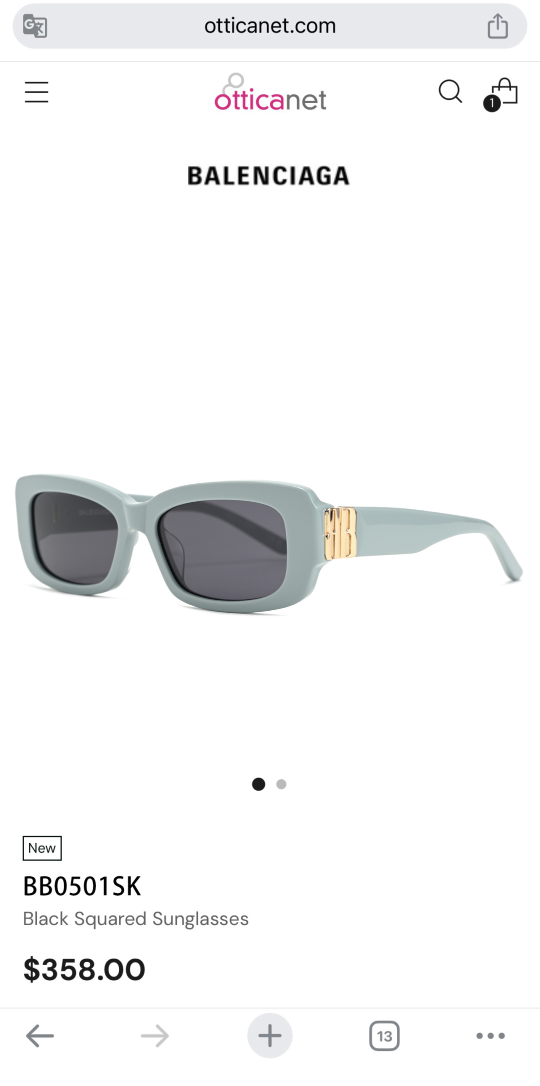 BALENCIAGMOD：BB0501SKSIZE：56口17-140