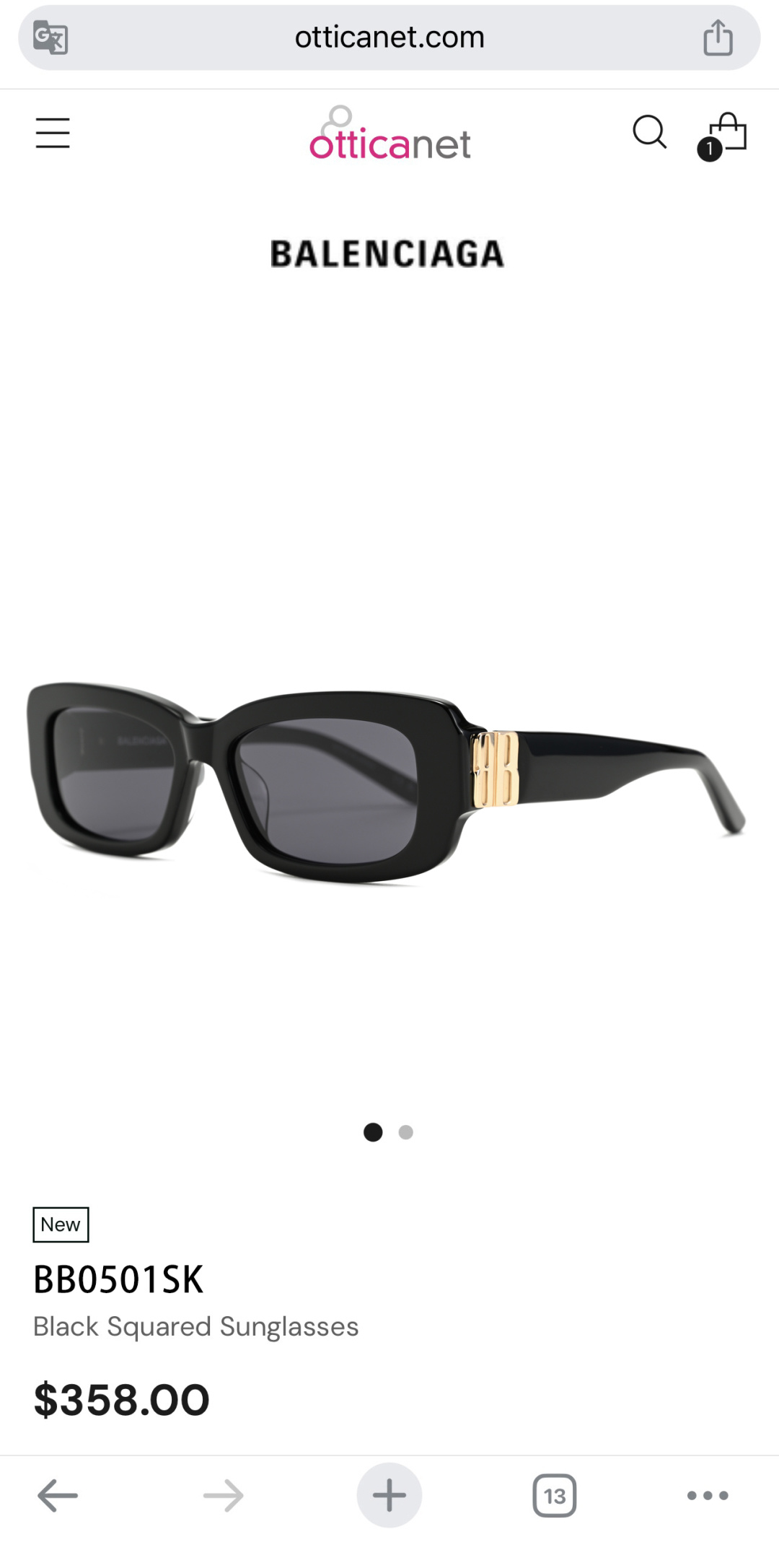 BALENCIAGMOD：BB0501SKSIZE：56口17-140