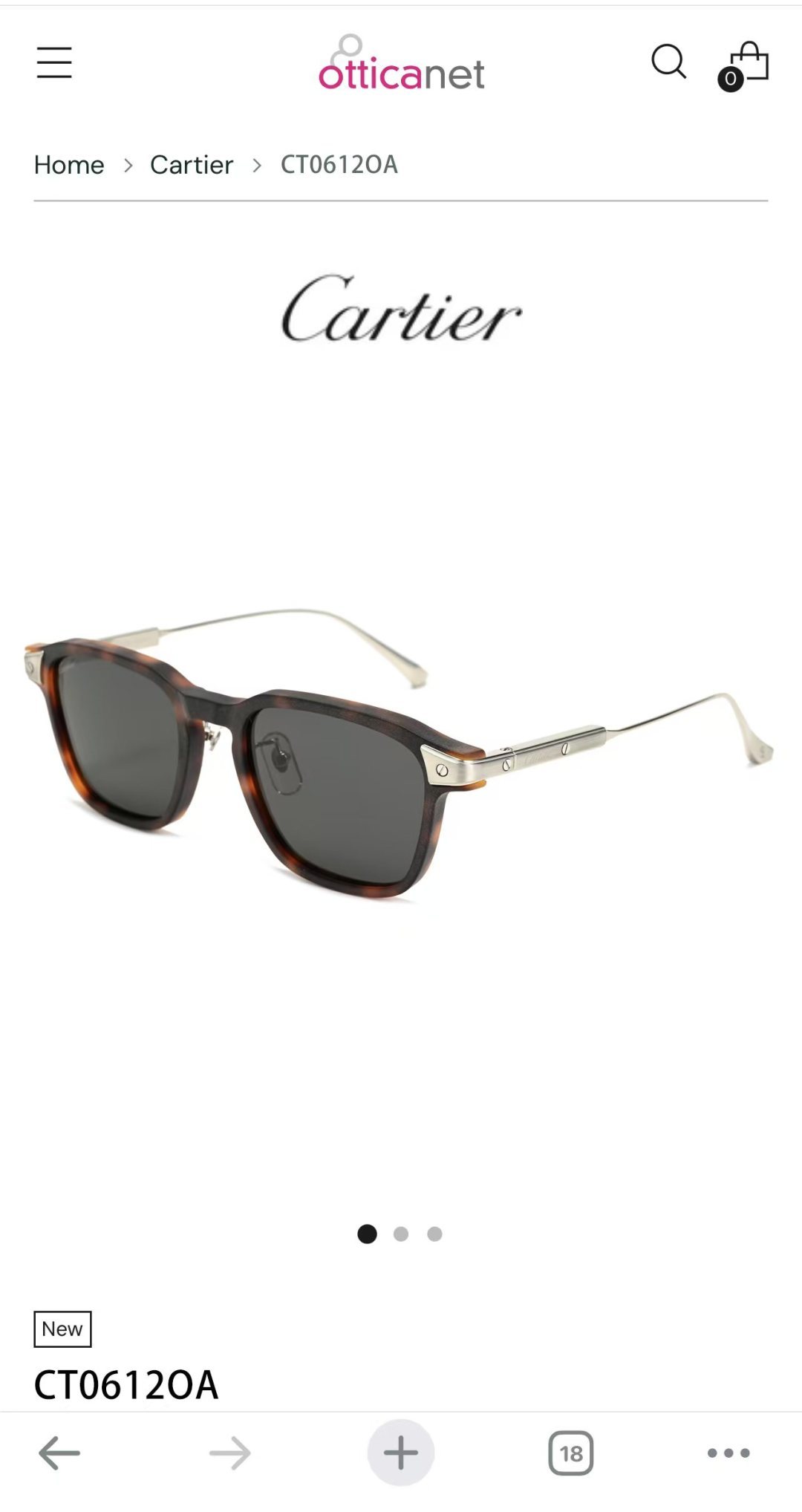 Cartie*MOD：CT0612OASize：52口20 145