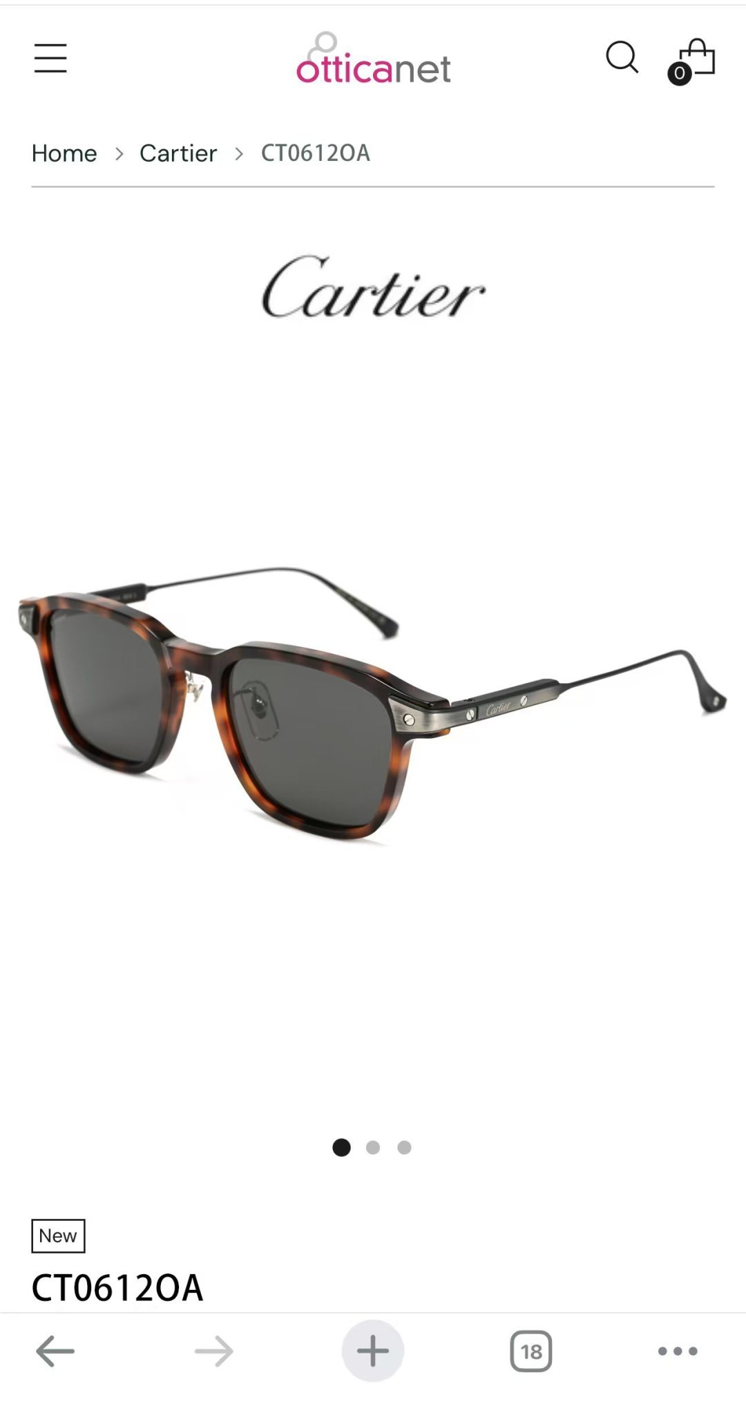 Cartie*MOD：CT0612OASize：52口20 145