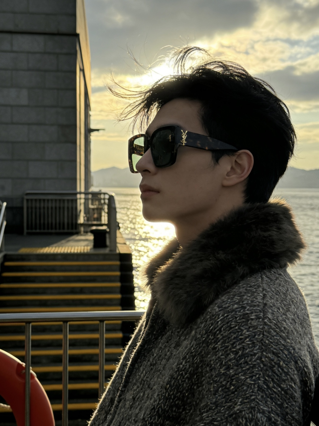 Oversized SAINT LAURENT Mod:SL99/FSIZE:144-0-145深斜面设