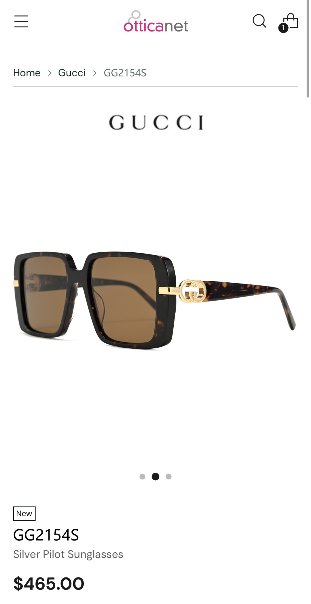 GUCCIMOD：GG2154SSize：55口18-145