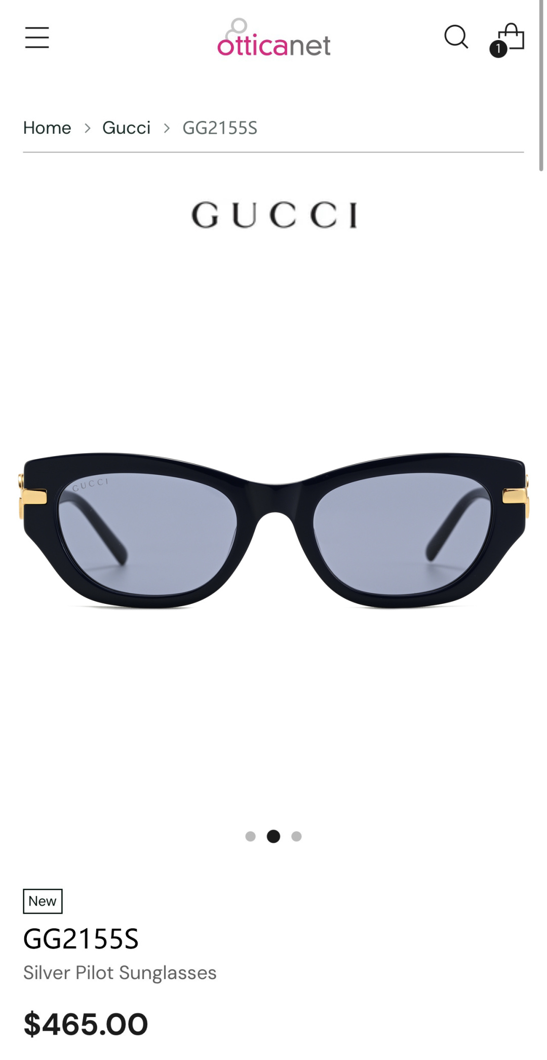 GUCCIMOD：GG2155SSize：53口20-145