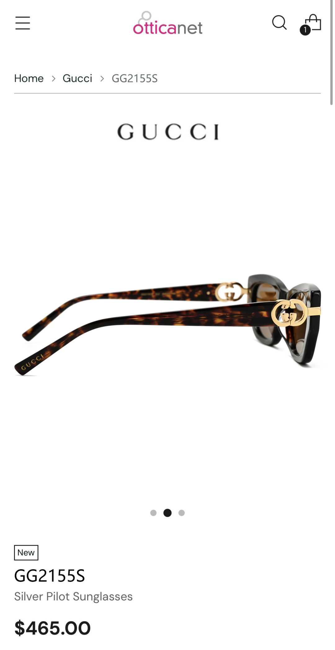 GUCCIMOD：GG2155SSize：53口20-145