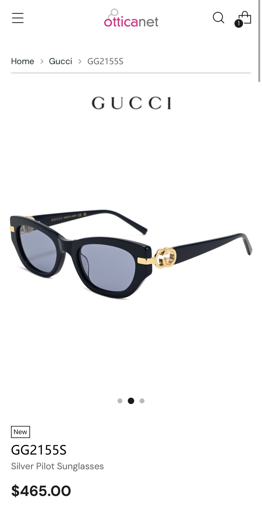 GUCCIMOD：GG2155SSize：53口20-145