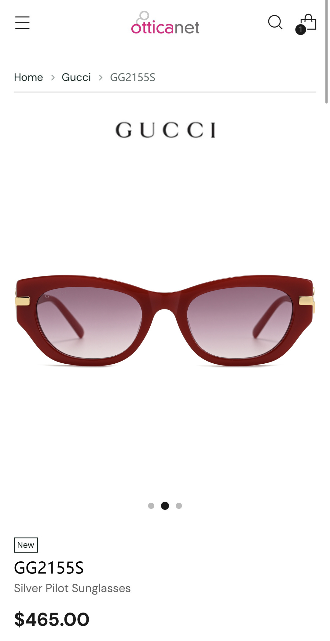 GUCCIMOD：GG2155SSize：53口20-145