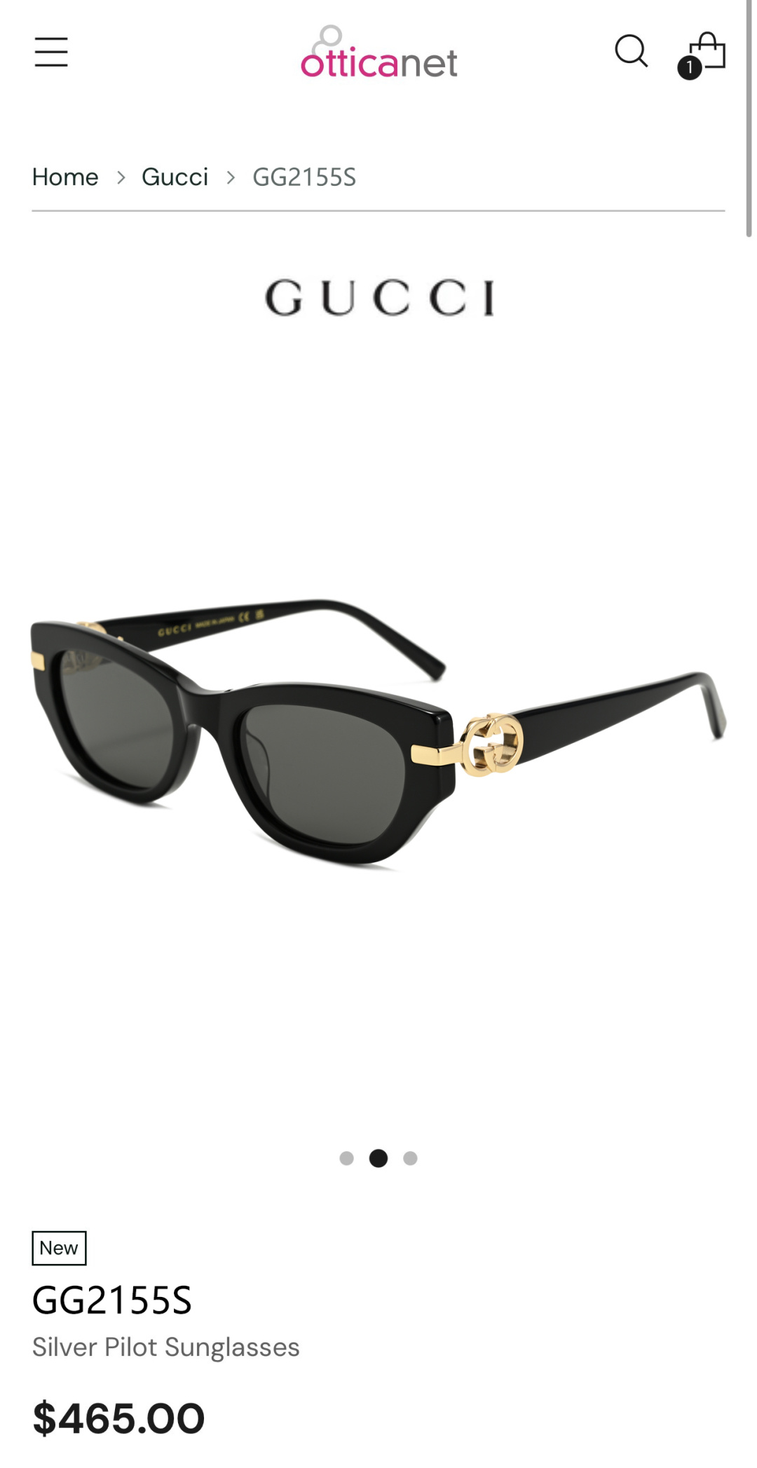 GUCCIMOD：GG2155SSize：53口20-145