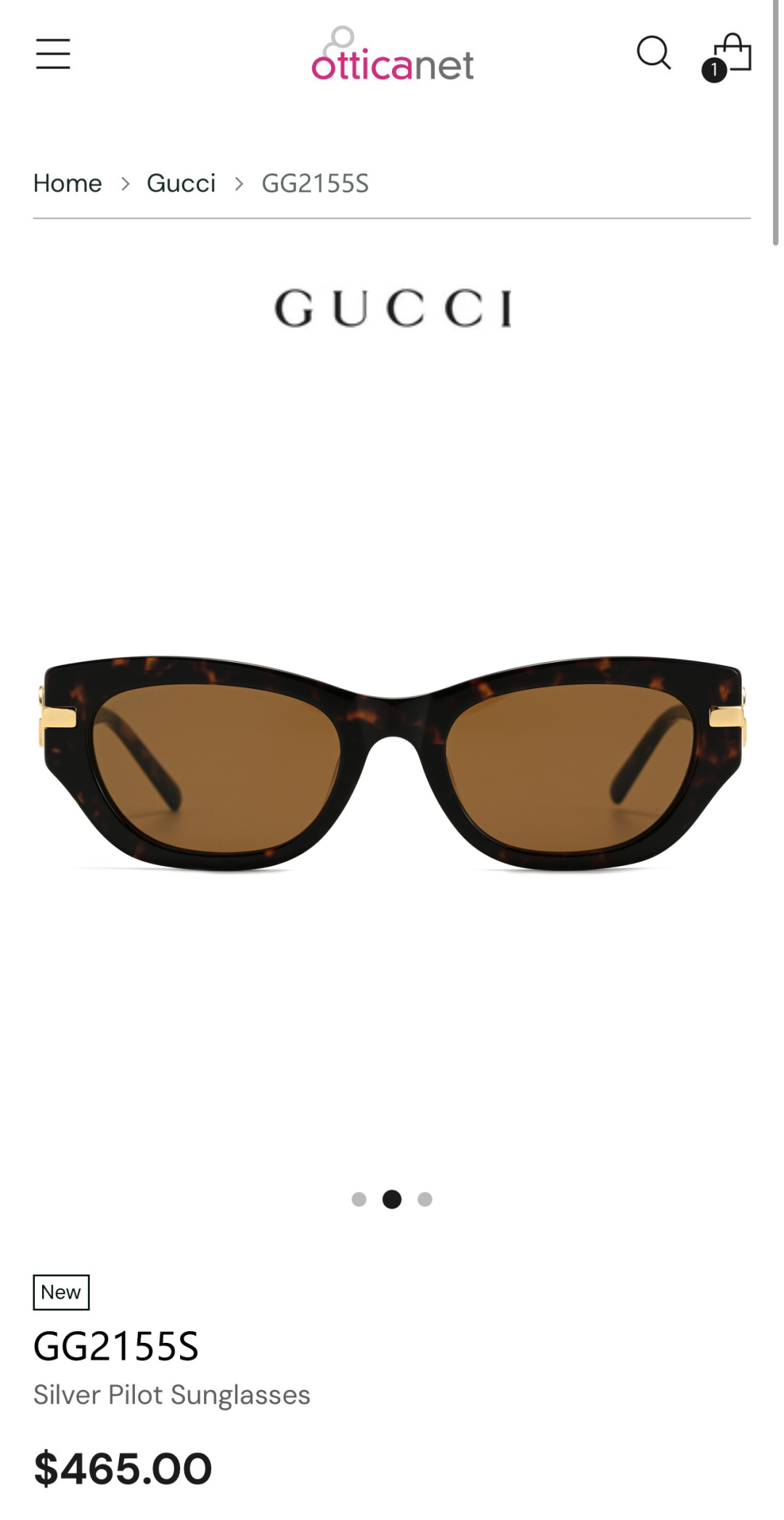 GUCCIMOD：GG2155SSize：53口20-145